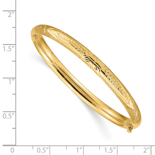 Brazalete de Bebé Florentino con Bisagras en Oro de 14k