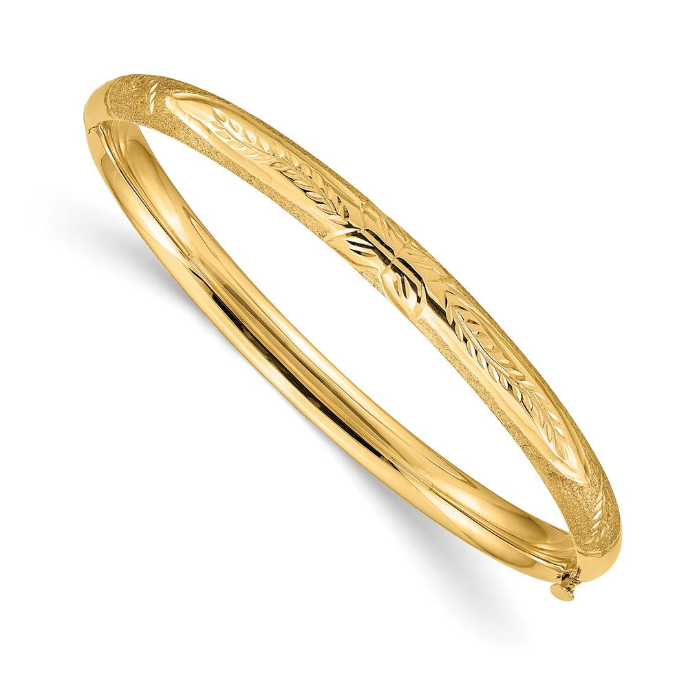 Brazalete de Bebé Florentino con Bisagras en Oro de 14k