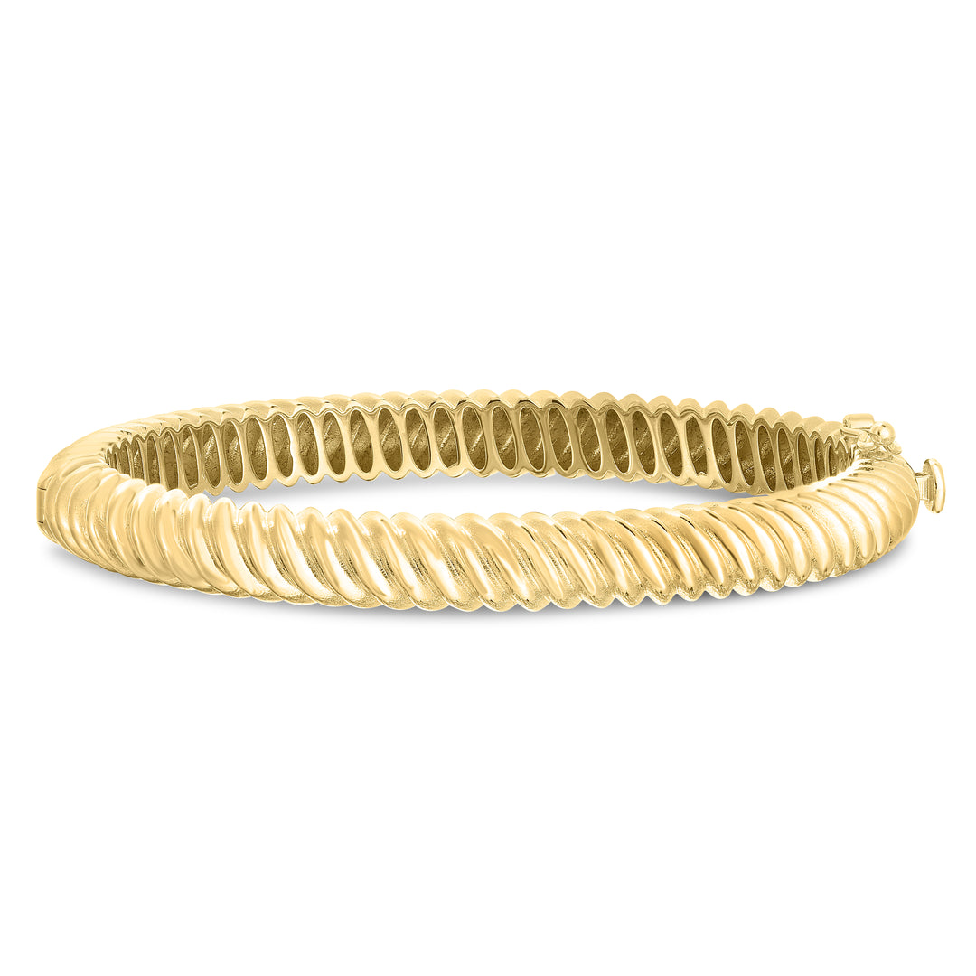 Brazalete de Cable Trenzado en Oro de 14k