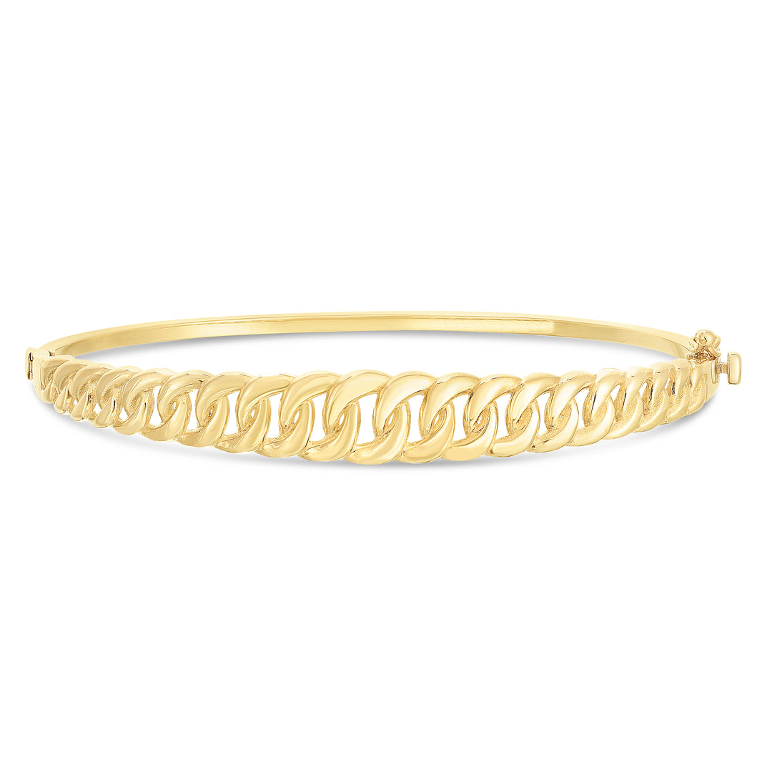 Brazalete de cadena Curva de 14K