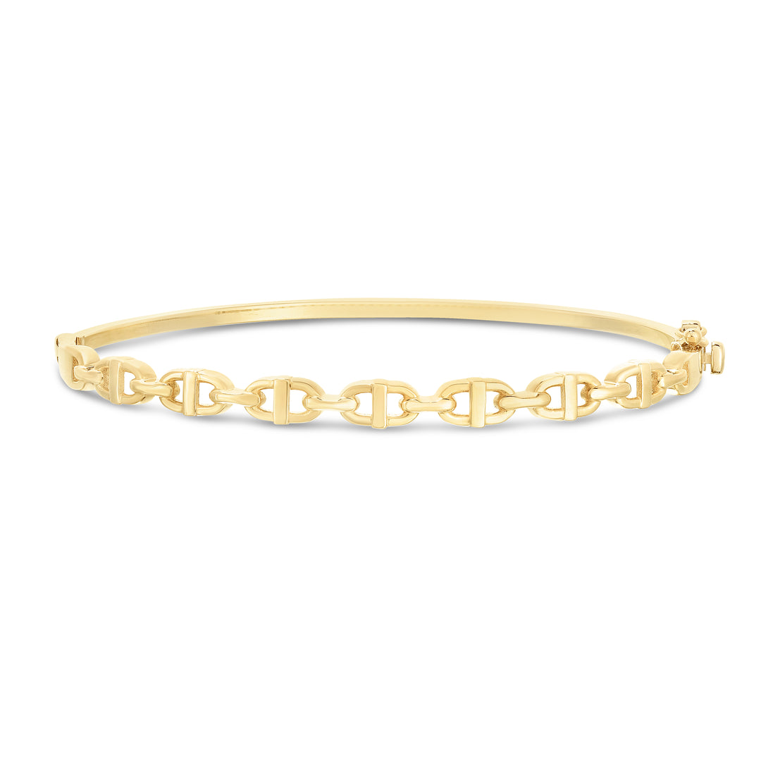 Brazalete Marinero Inflado en Oro de 14k