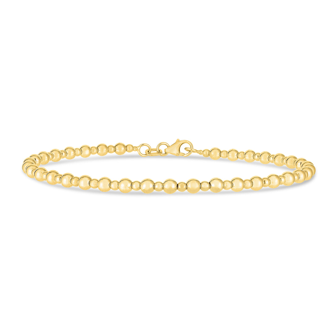 Pulsera de Cuentas Pallina de Oro Amarillo de 14k