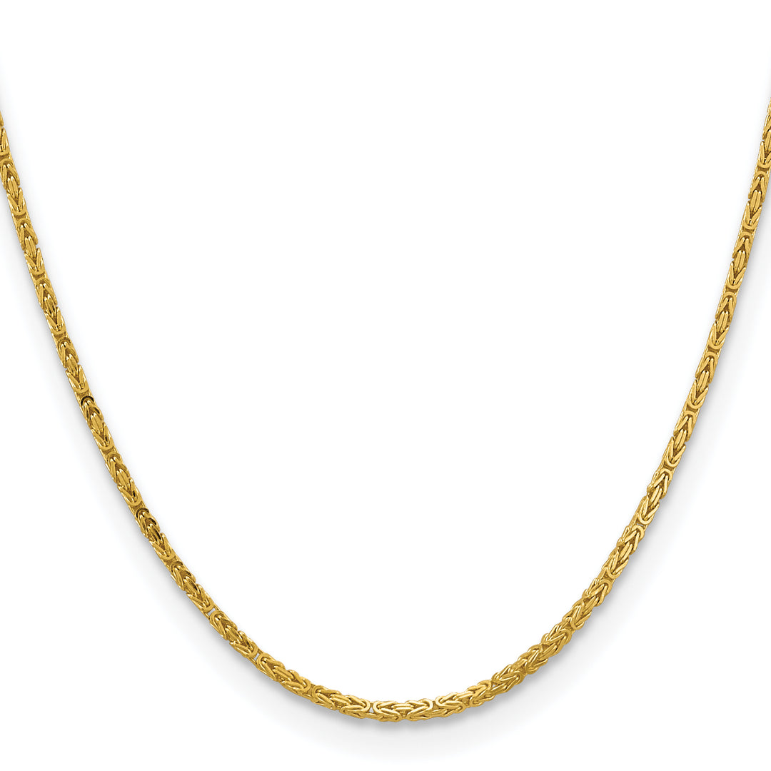 Cadena Bizantina de 2mm en Oro Amarillo de 14k