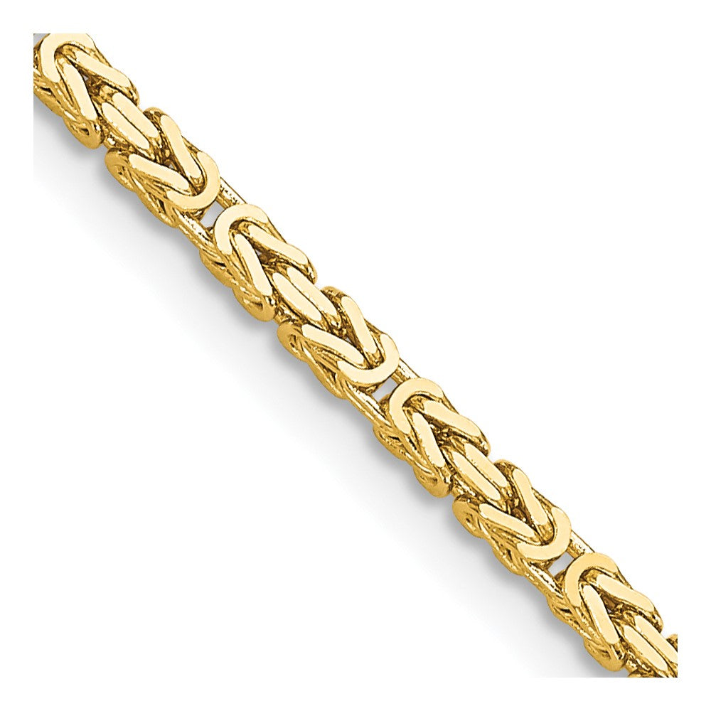 Cadena Bizantina  de 2mm en Oro Amarillo de 14k