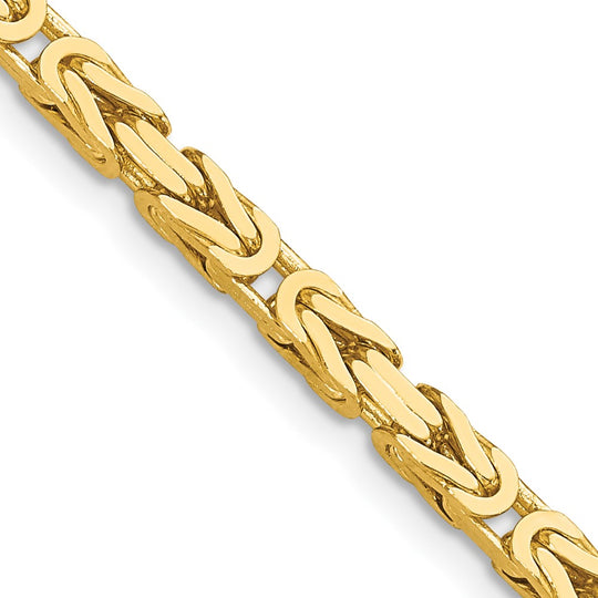 Cadena Bizantina de 3.25 mm en Oro Amarillo de 14k