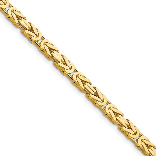 Cadena Bizantina de 4mm en Oro Amarillo de 14k