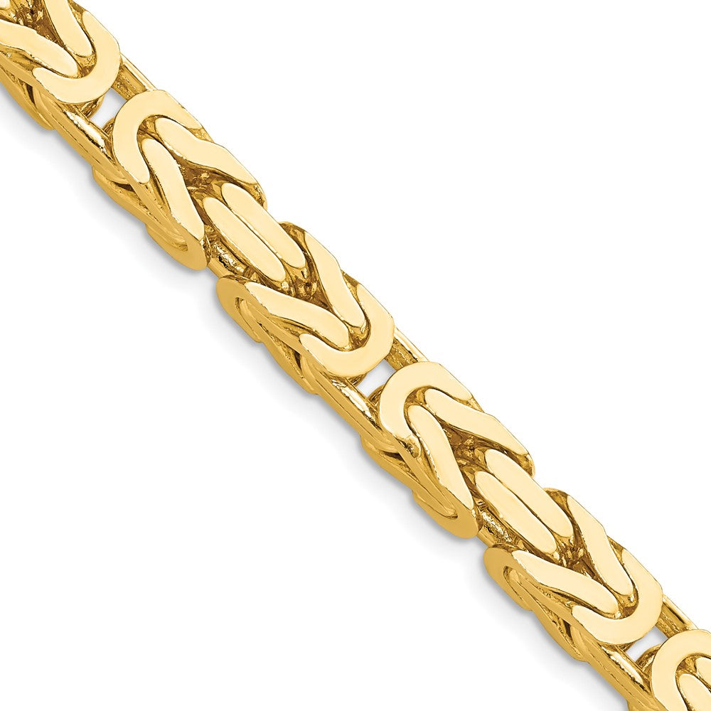 Cadena Bizantinade 6.5 mm en Oro Amarillo de 14k