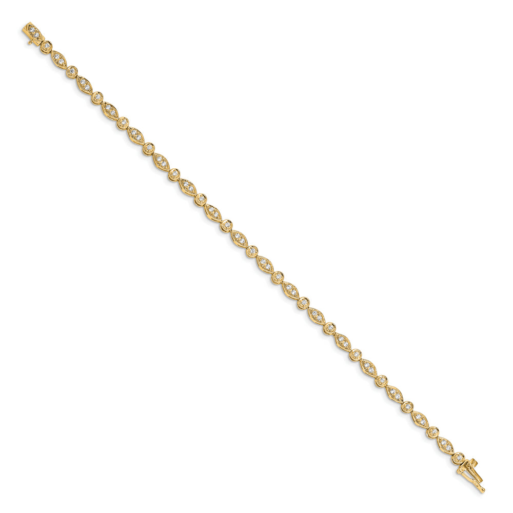 Pulsera de Diamantes en Oro Amarillo 14K