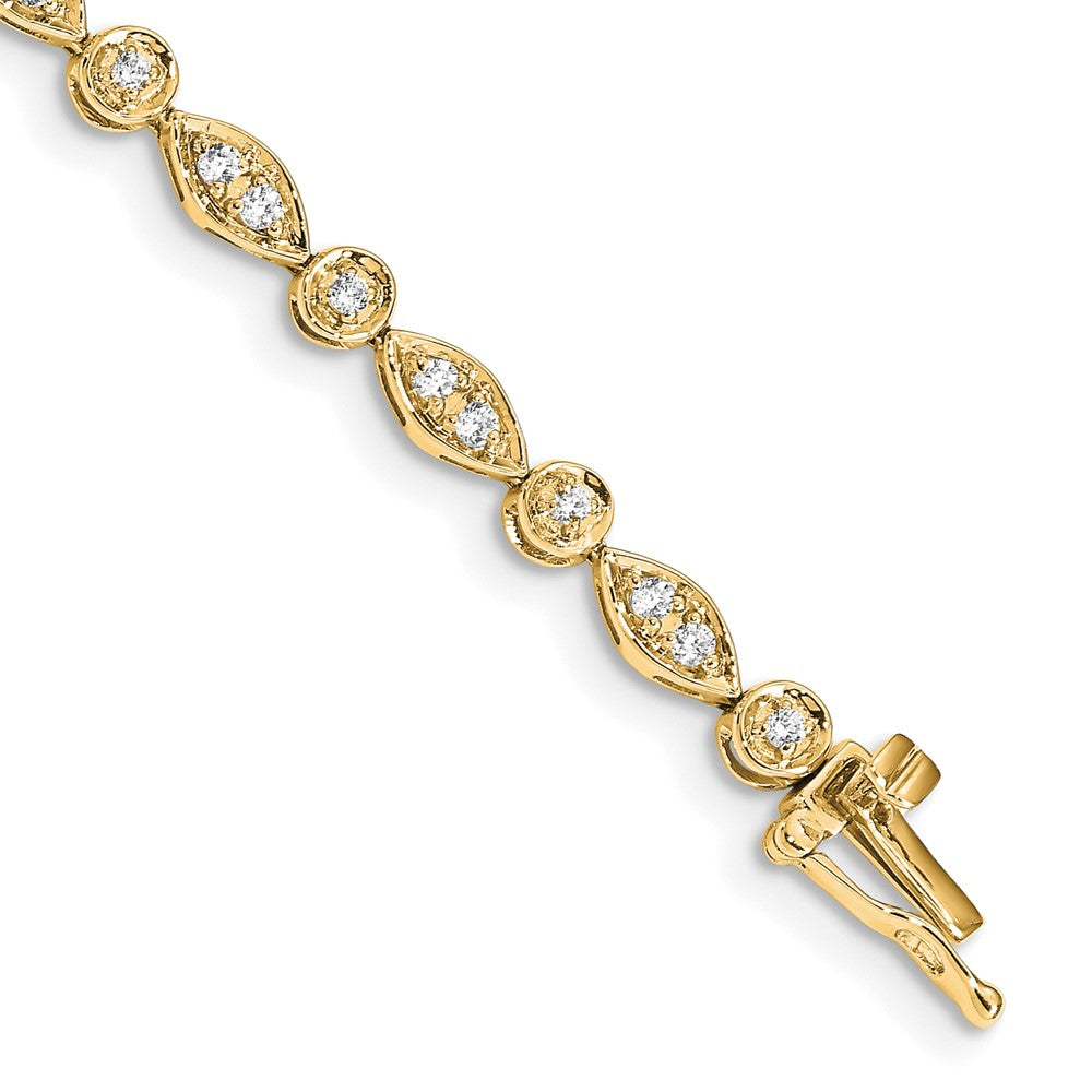 Pulsera de Diamantes en Oro Amarillo 14K