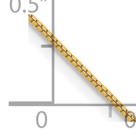 Caja de 14k y 0,7 mm con cadena con cierre de langosta