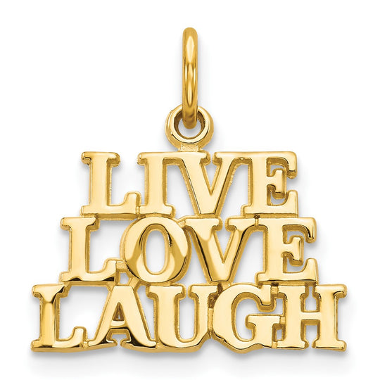 Colgante 14K Talking - LIVE LOVE LAUGH