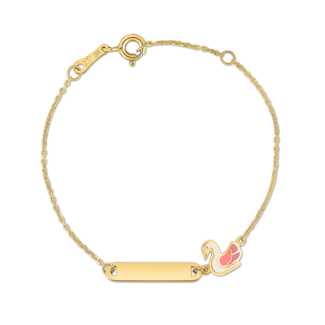 Pulsera Infantil Cisne 14K