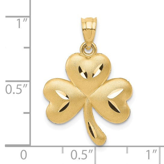 Colgante de Trébol en Oro Amarillo de 14K