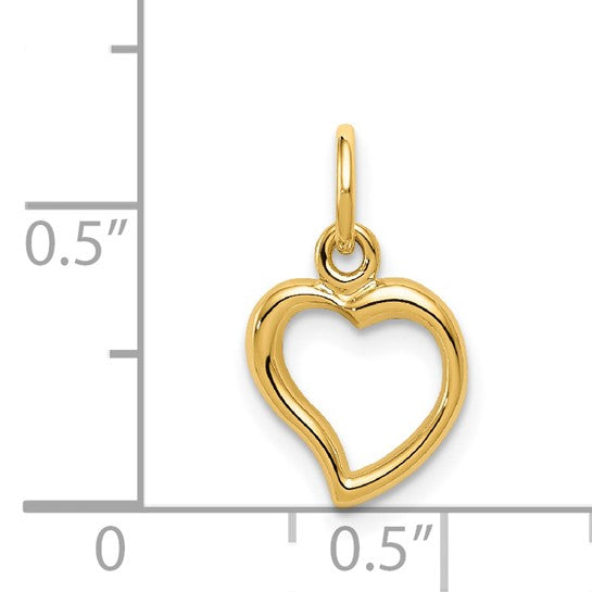 Dije Corazón Pulido 14K