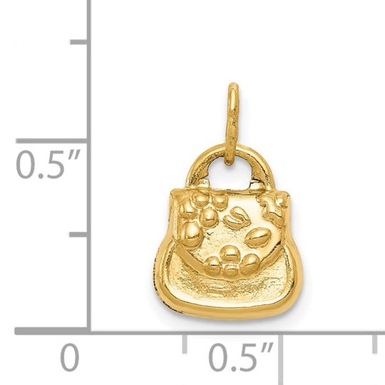 Dije de Bolso 3D en Oro de 14k