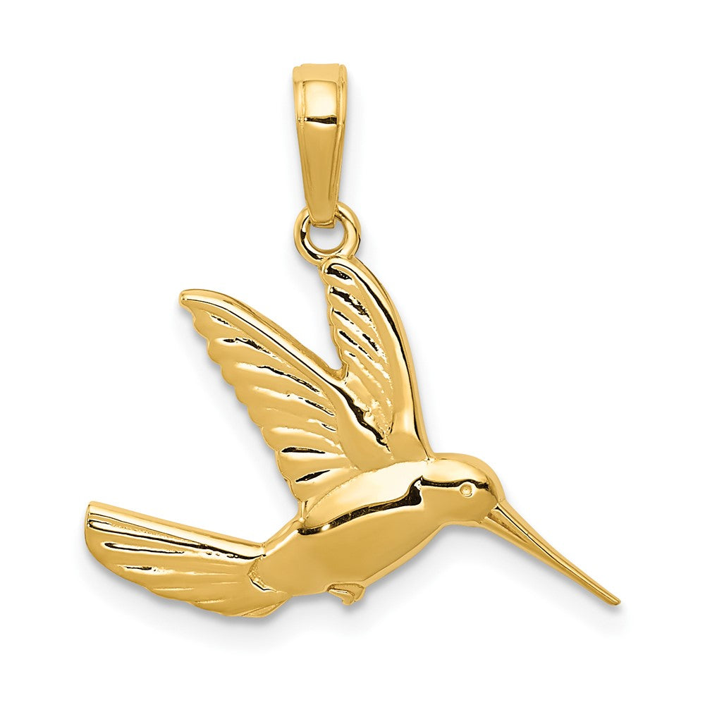 Colgante Colibrí en Vuelo en Oro de 14k