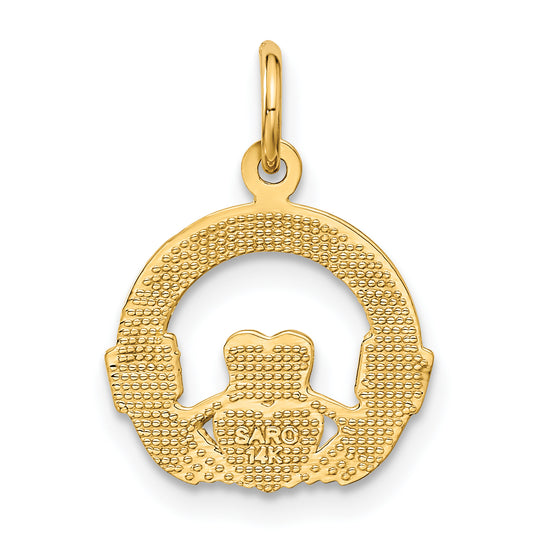 Dije Claddagh en Oro Amarillo de 14k