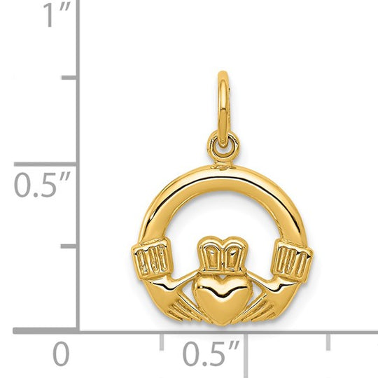 Dije Claddagh en Oro Amarillo de 14k