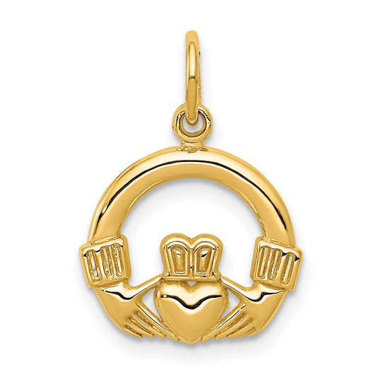 Dije Claddagh en Oro Amarillo de 14k