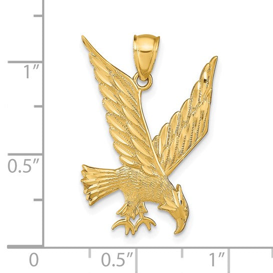 Colgante Águila Cortado a Diamante en Oro de 14k