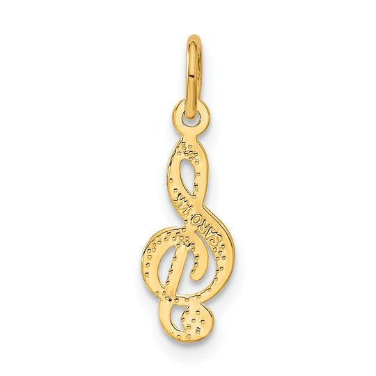 Dije de Clave de Sol en Oro de 14k