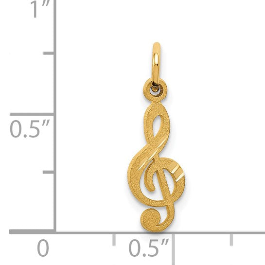 Dije de Clave de Sol en Oro de 14k