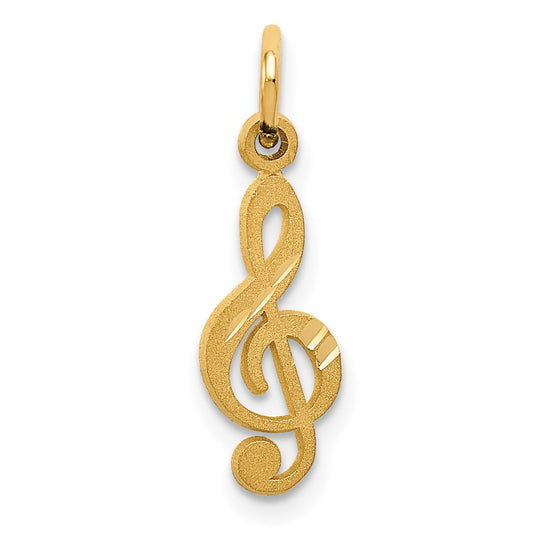 Dije de Clave de Sol en Oro de 14k