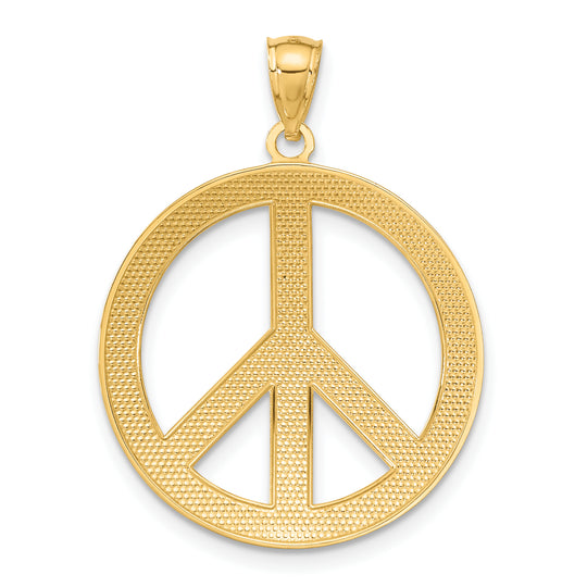 Colgante con Símbolo de Paz en Oro de 14k