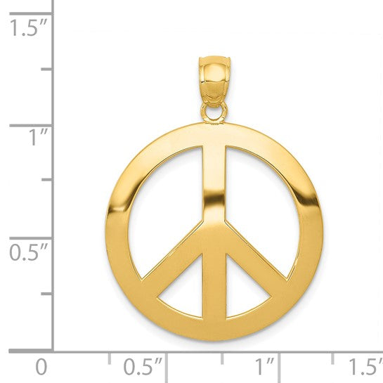 Colgante con Símbolo de Paz en Oro de 14k