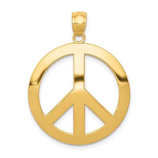 Colgante con Símbolo de Paz en Oro de 14k