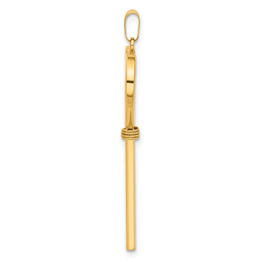 Colgante Llave Corazón LOVE Pulido en Oro de 14k