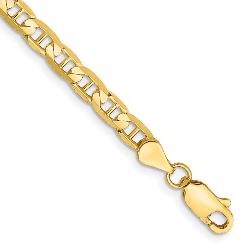 Pulsera de Oro Amarillo de 14k, 8 pulgadas, 3.75mm, Estilo Ancla Cóncavo con Cierre de Langosta