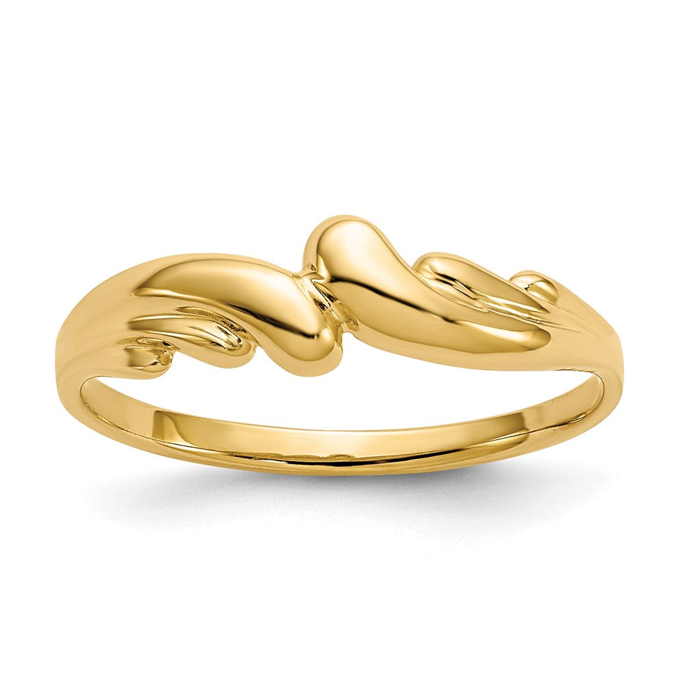 Anillo Swirl Dome Pulido de 14K