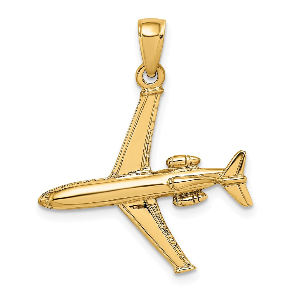 Colgante 3-D Jet de 14k Oro