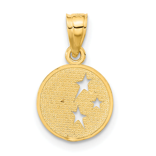 Colgante de Luna y Estrellas 14K