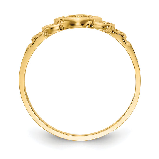 Anillo Corazón para Bebé en Oro Amarillo de 14k