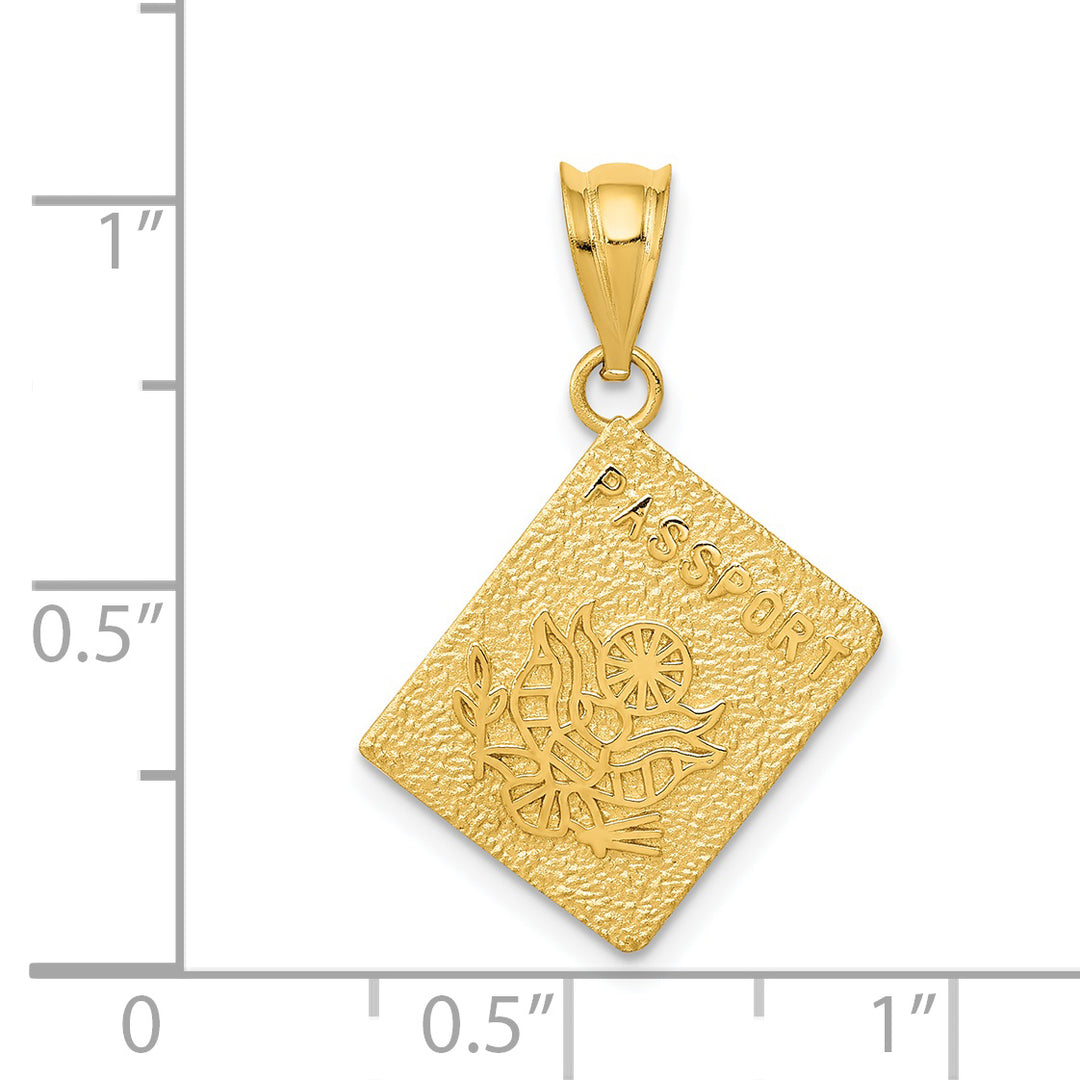 Dije de Pasaporte en Oro Amarillo de 14K