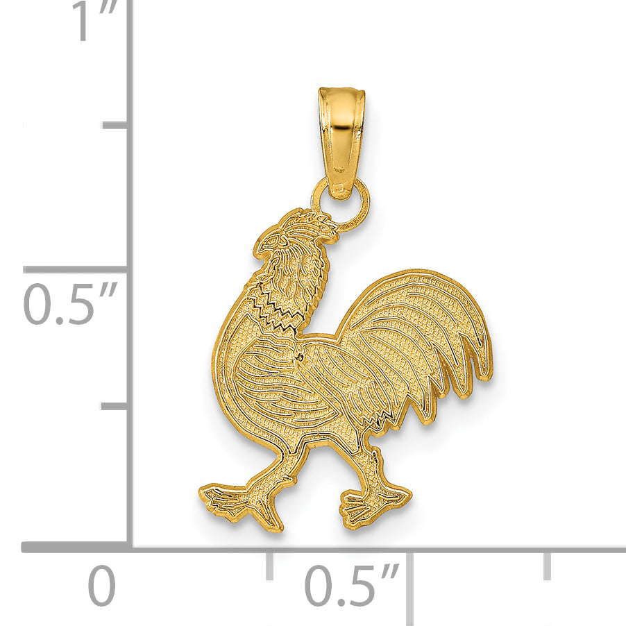 Colgante de Gallo en Oro de 14K