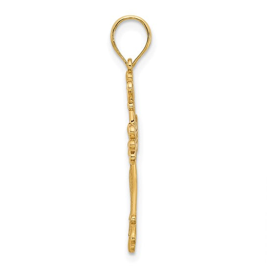 Colgante Cruz Elegante 14K