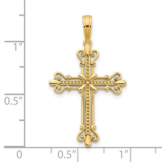 Colgante Cruz Elegante 14K