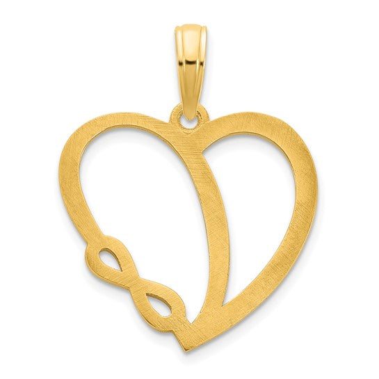 Dije Corazón Infinito en Oro Amarillo de 14K