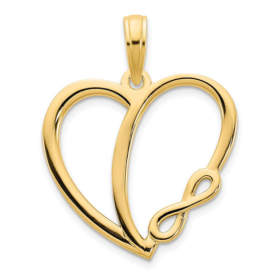 Dije Corazón Infinito en Oro Amarillo de 14K