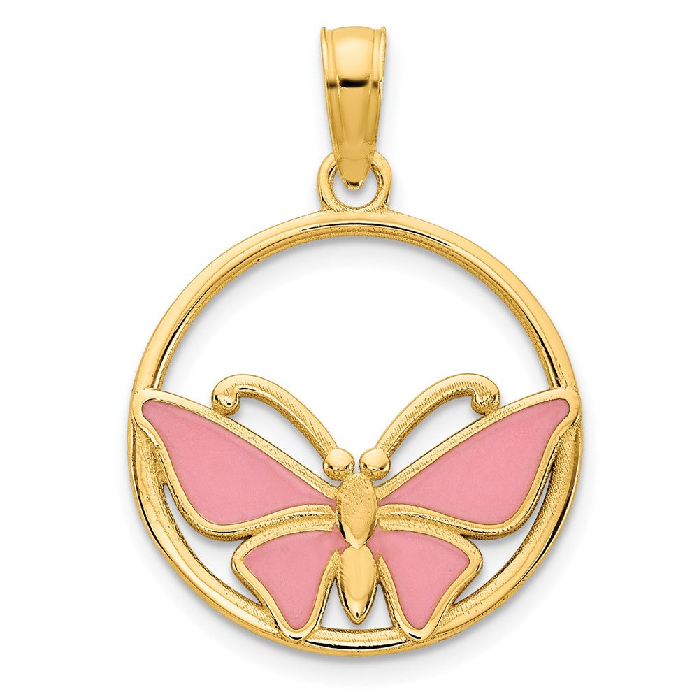 Dije de Mariposa con Epóxica de 14k