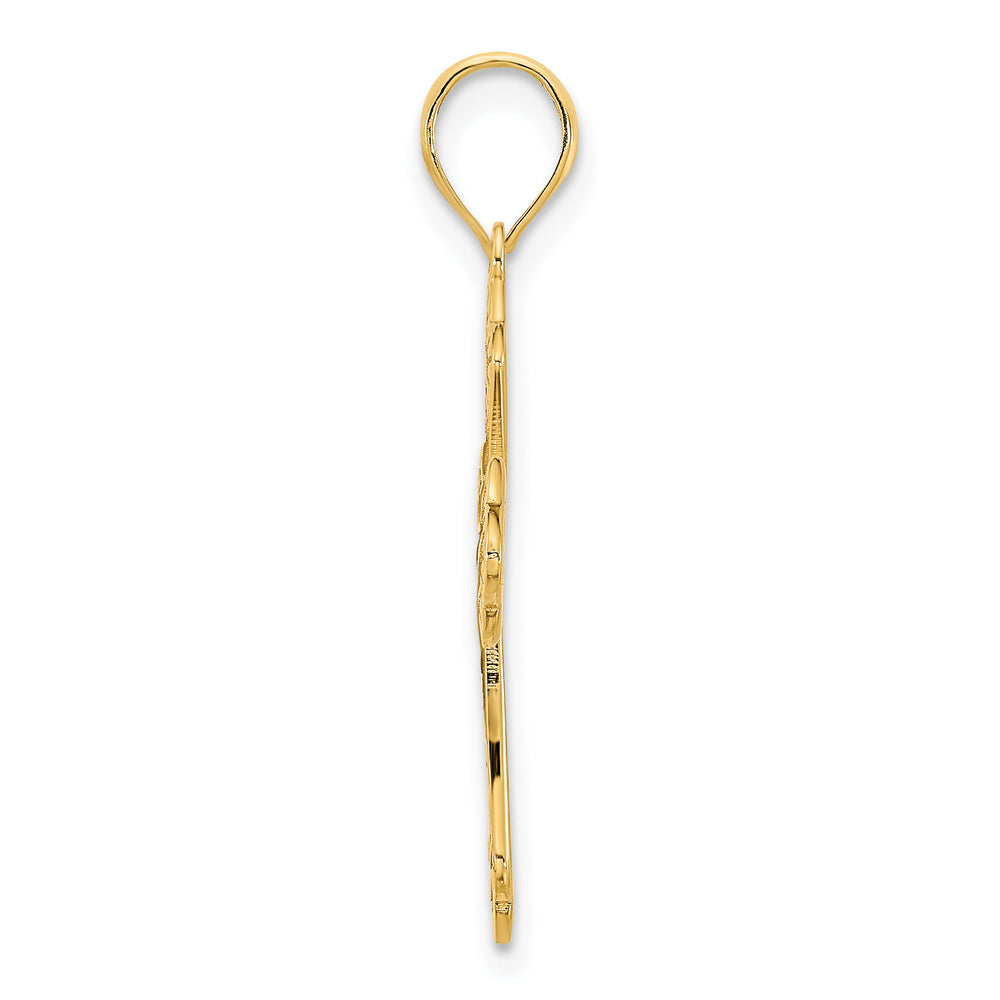 Colgante Cruz Elegante en Oro Amarillo de 14k