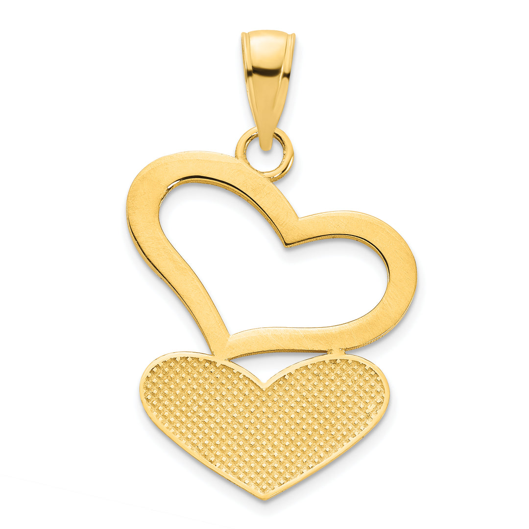 Colgante de Corazones en Oro Amarillo de 14k