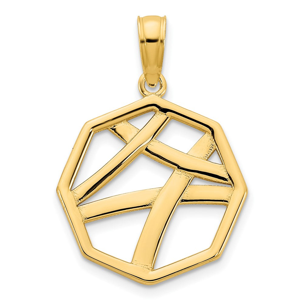 Colgante Elegante de Oro Amarillo de 14k