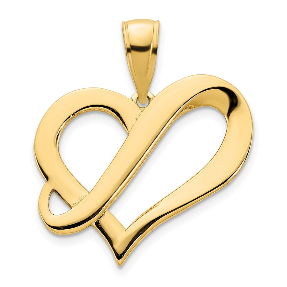 Colgante de Corazón Elegante en Oro Amarillo de 14K