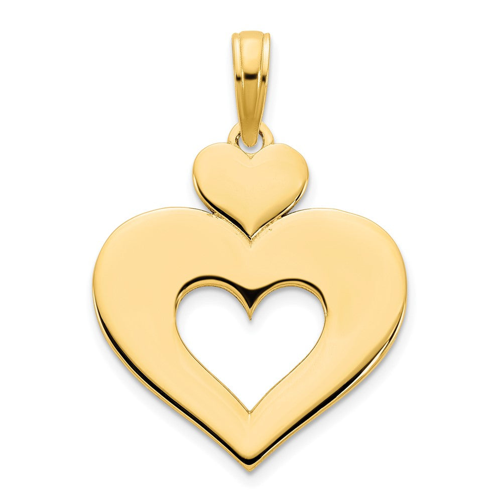 Dije Corazón Calado en Oro Amarillo de 14k