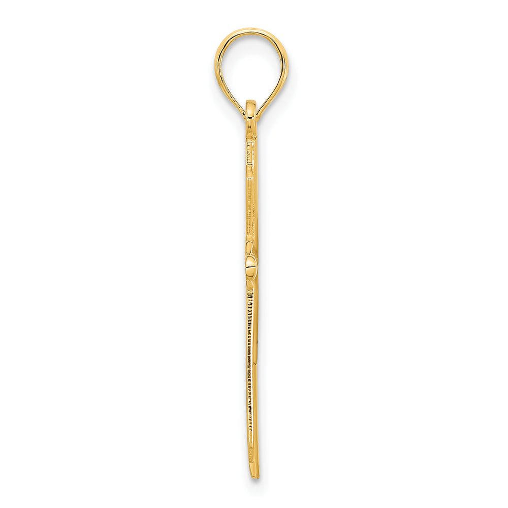 Colgante Cruz Elegante en Oro Amarillo de 14k