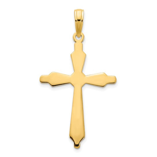 Colgante Cruz Elegante en Oro Amarillo de 14k